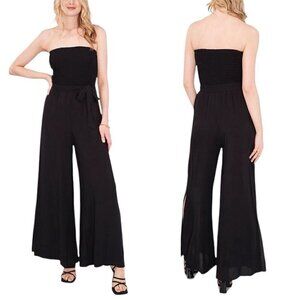 1. State Beach Strapless Wide Leg Jumpsuit Black XS New NWT